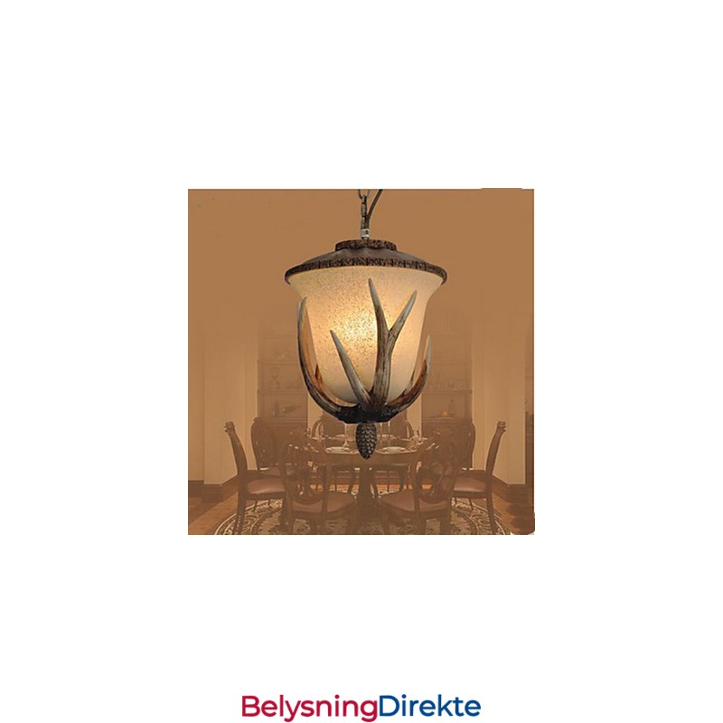 Pendellampe Med Enkelt Hode Og Lysekrone