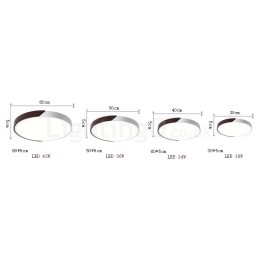 Retro Valnøttfarget Tre Ultratynn Rund Dimbar Innfelt Taklampe Med Akrylskjerm Kan Også Brukes Som Vegglampe