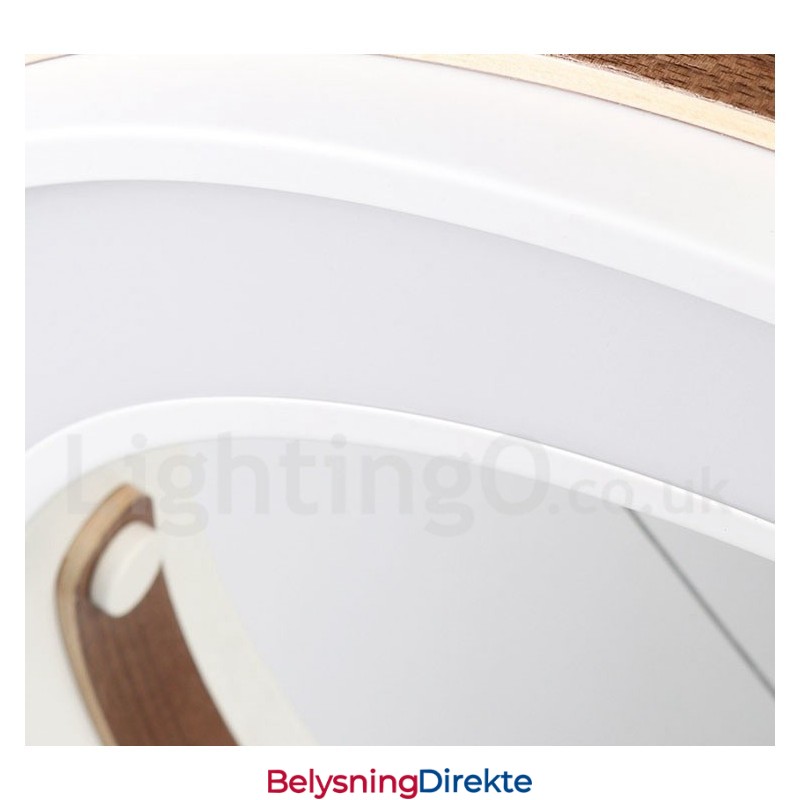 Moderne Og Moderne Pendellampe I Flere Trefarger Med Akrylskjerm