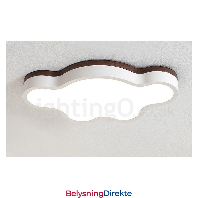 Retro Trelampe I Stål Med Treverk Og Taklampe For Barn