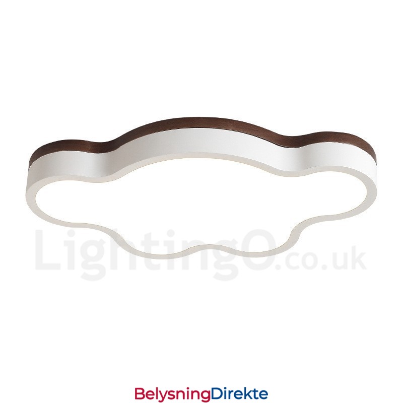 Retro Trelampe I Stål Med Treverk Og Taklampe For Barn