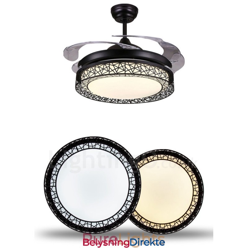 108 Cm (42 Tommer) 91 Cm (36 Tommer) Moderne, Samtidskunst Fjernstyrt Hul Takvifte Med Akrylskjerm, Lydløs Motor I Rent Kobber