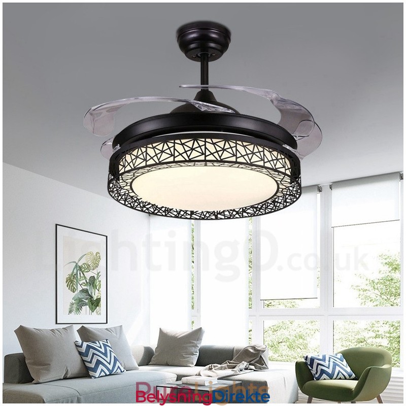 108 Cm (42 Tommer) 91 Cm (36 Tommer) Moderne, Samtidskunst Fjernstyrt Hul Takvifte Med Akrylskjerm, Lydløs Motor I Rent Kobber