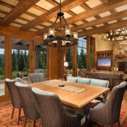 Vintage Lysekrone I Tre Med 6 Lysringer, Industriell Vind-Loft-Tre, Lineær Pendellampe