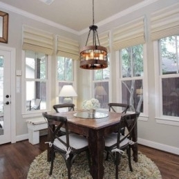 3-Lyss Trommel Vintage Trelysekrone Industriell Vind Loft Tre Lineær Pendelbelysning