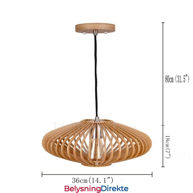 1 Lyslykt Vintage Trelysekrone Industriell Vind Loft Tre Lineær Pendelbelysning