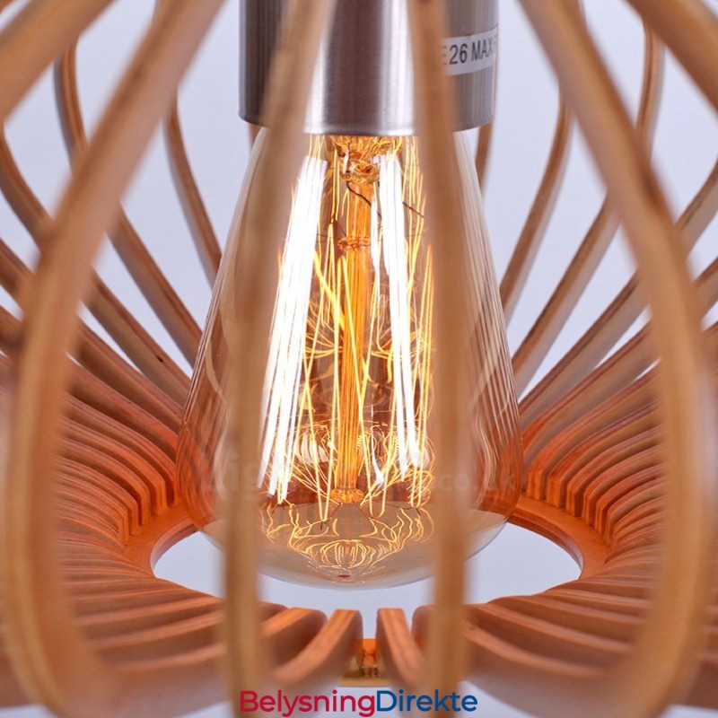 1 Lyslykt Vintage Trelysekrone Industriell Vind Loft Tre Lineær Pendelbelysning