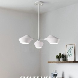 Lineær Retro Lysekrone Med 3 Lys Med Akrylskjermer, Utendørs, Garasje