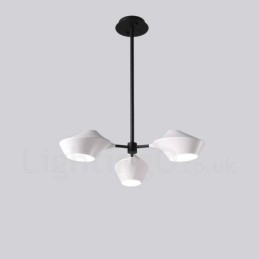 Lineær Retro Lysekrone Med 3 Lys Med Akrylskjermer, Utendørs, Garasje