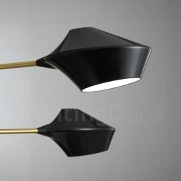 2-Etasjes Flerfarget Lineær Retro Lysekrone 6 Lys Med Akrylskjermer Utendørs Garasje