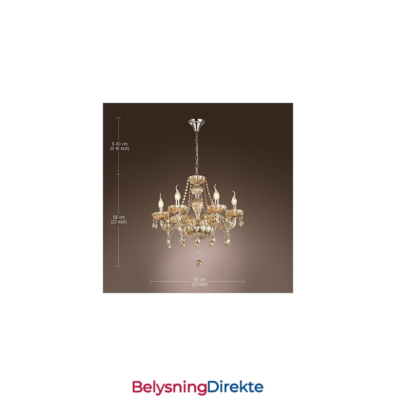 Tradisjonell Klassisk Krystallgalvanisert Glasslysekrone