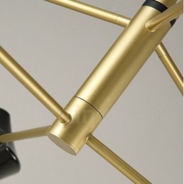 To-Etasjes Flerfarget Lineær Retro Lysekrone Med 8 Lys Med Akrylskjermer Utendørs Garasje