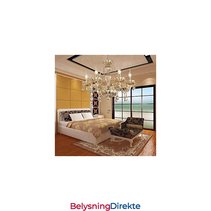 Tradisjonell Klassisk Krystallgalvanisert Glasslysekrone