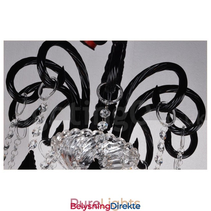 Svart Krystalllysekrone