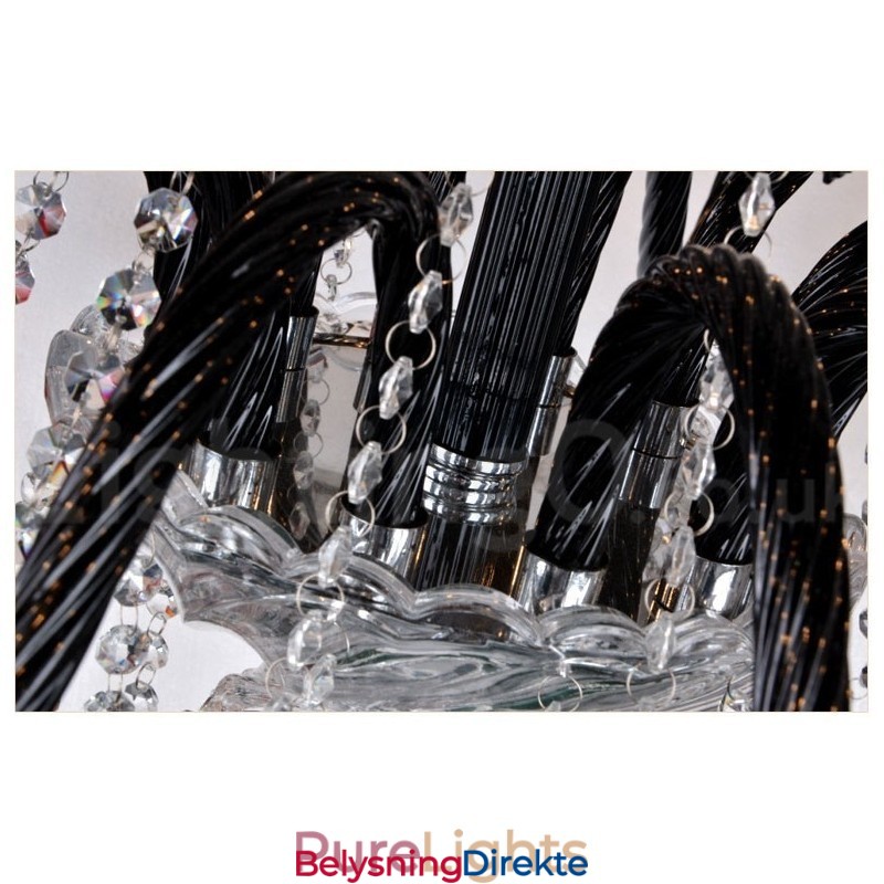 Svart Krystalllysekrone