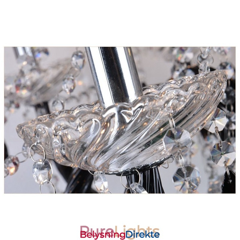 Svart Krystalllysekrone