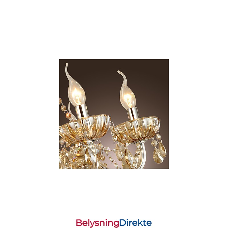 Tradisjonell Klassisk Krystallgalvanisert Glasslysekrone