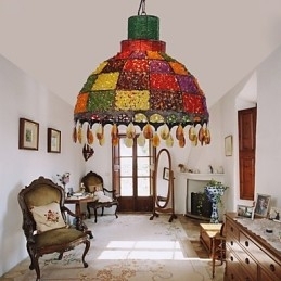 Mini-Stil Vintage Lysekrone Manuell Lampe