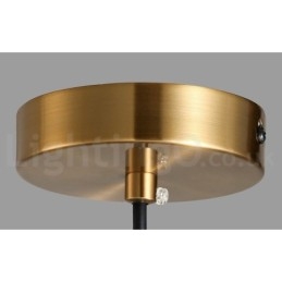 1 Lys Industriell Stil Gullfarget Mini-Stil Galvanisert Lakkert Pendellampe Med Glassskjerm