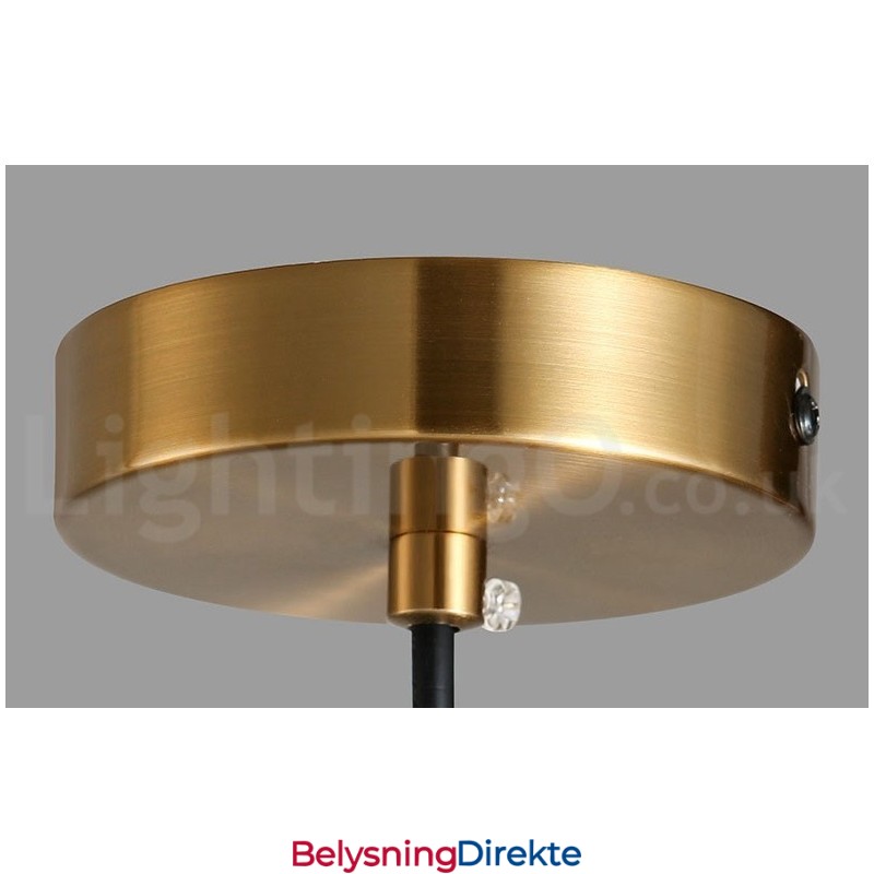 1 Lys Industriell Stil Gullfarget Mini-Stil Galvanisert Lakkert Pendellampe Med Glassskjerm