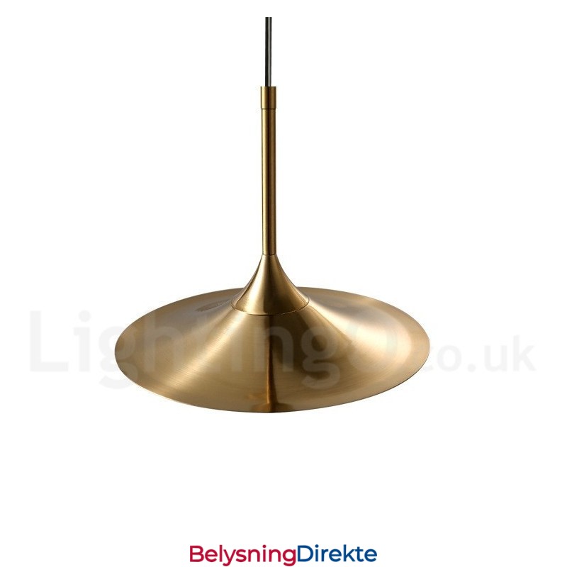 1 Lys Industriell Stil Gullfarget Mini-Stil Galvanisert Lakkert Pendellampe Med Glassskjerm