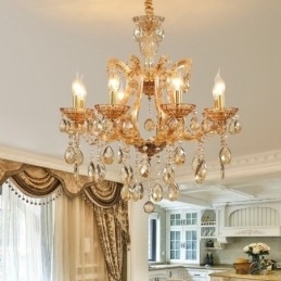 8 Lys Ravfarget Krystalllysekrone