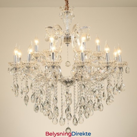 18 (12+6) Lysende Krystalllysekrone