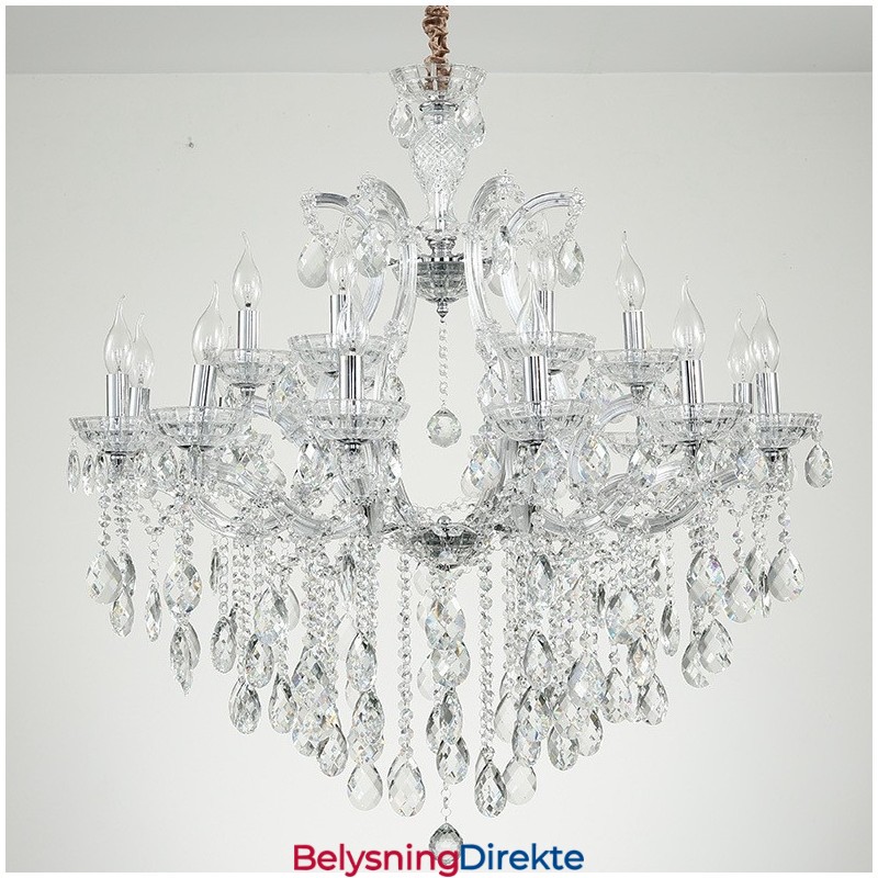 18 (12+6) Lysende Krystalllysekrone