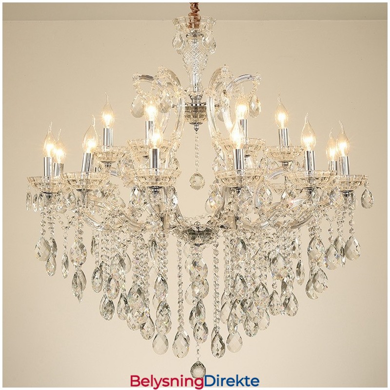 18 (12+6) Lysende Krystalllysekrone