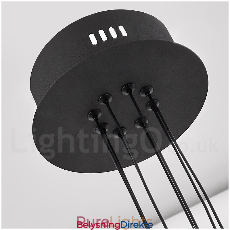 Nordisk Postmoderne Lysekrone Med 6 Lys Og Akrylskjermer