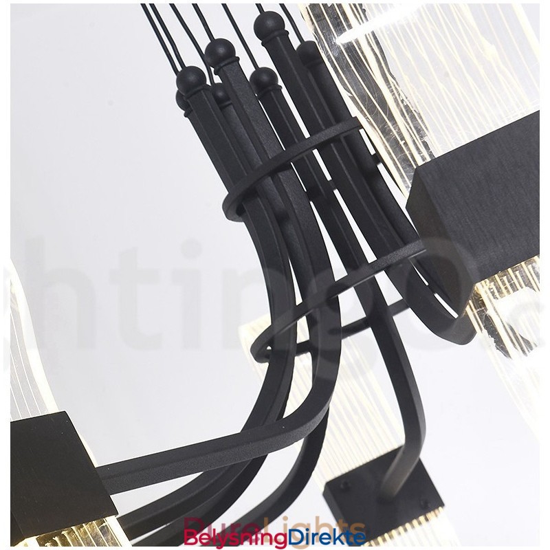 8-Lys Nordisk Postmodern Lysekrone Fra 2021 Med Akrylskjermer