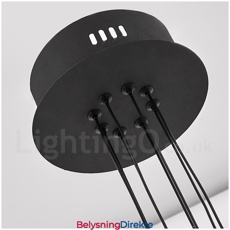 10-Lys Nordisk Postmodern Lysekrone Fra 2021 Med Akrylskjermer