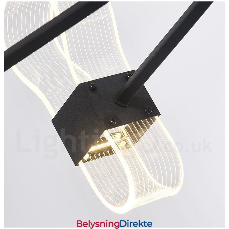 10-Lys Nordisk Postmodern Lysekrone Fra 2021 Med Akrylskjermer