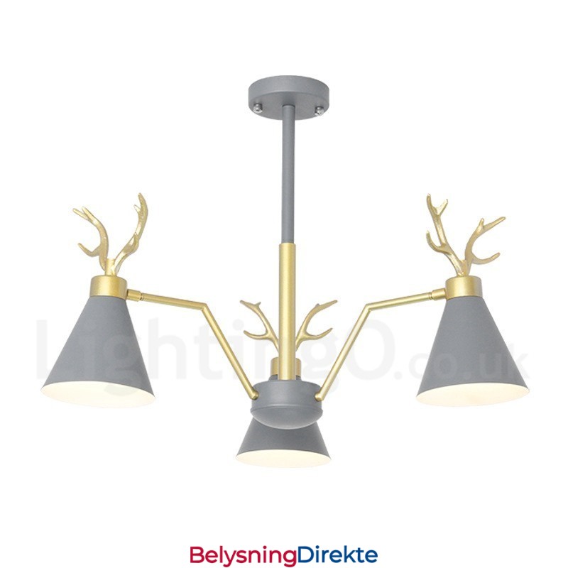 3-Lys Nordisk Macaron Moderne Gevirlysekrone