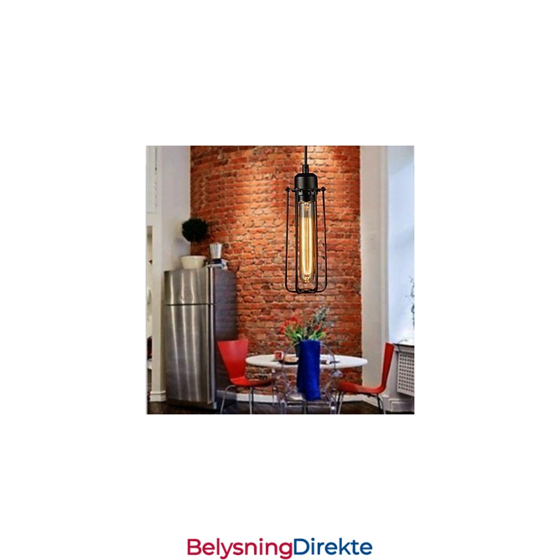 Lysekrone I Ministil I Rustikk Lodgestil, Retro Metall, Anhengslampe Med 3 Lys