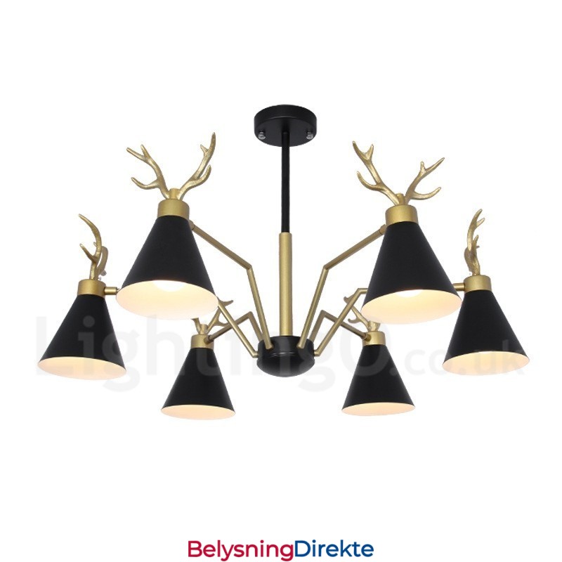 6 Lys Nordisk Macaron Moderne Gevirlysekrone