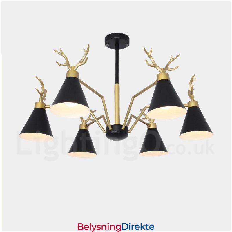 6 Lys Nordisk Macaron Moderne Gevirlysekrone