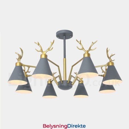 8 Lys Nordisk Macaron Moderne Gevirlysekrone