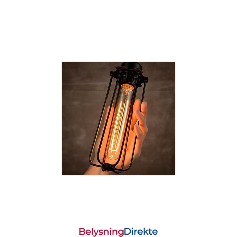 Lysekrone I Ministil I Rustikk Lodgestil, Retro Metall, Anhengslampe Med 3 Lys