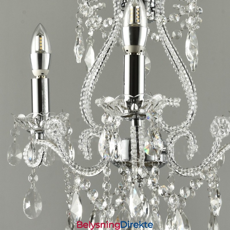 3 Lys Gull Sølv Amerikansk Stil Krystall Anheng Lysekrone Lys Butikk