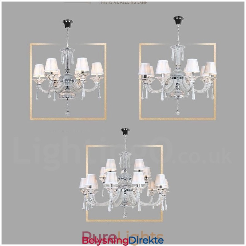 Klar Krystalllysekrone