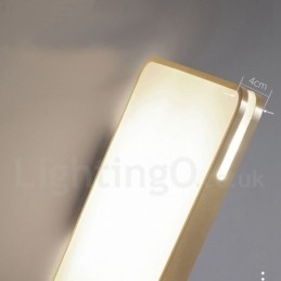 Ultratynne Rektangulære Moderne, Samtidskunstneriske Nordiske Stiler, Innfelt Messingtaklampe Med Akrylskjerm, Kan Også Brukes Som Vegglampe