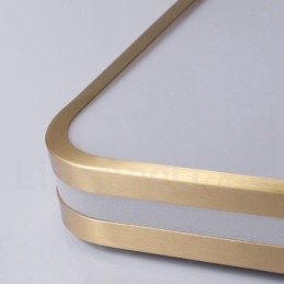 Ultratynne Rektangulære Moderne, Samtidskunstneriske Nordiske Stiler, Innfelt Messingtaklampe Med Akrylskjerm, Kan Også Brukes Som Vegglampe