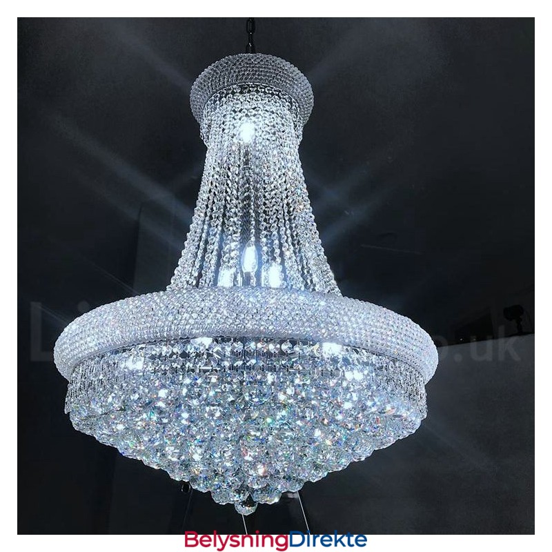 2-Etasjes Rund Tradisjonell Klassisk K9 Krystallmetalllysekrone For