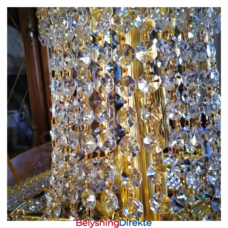 2-Etasjes Rund Tradisjonell Klassisk K9 Krystallmetalllysekrone For