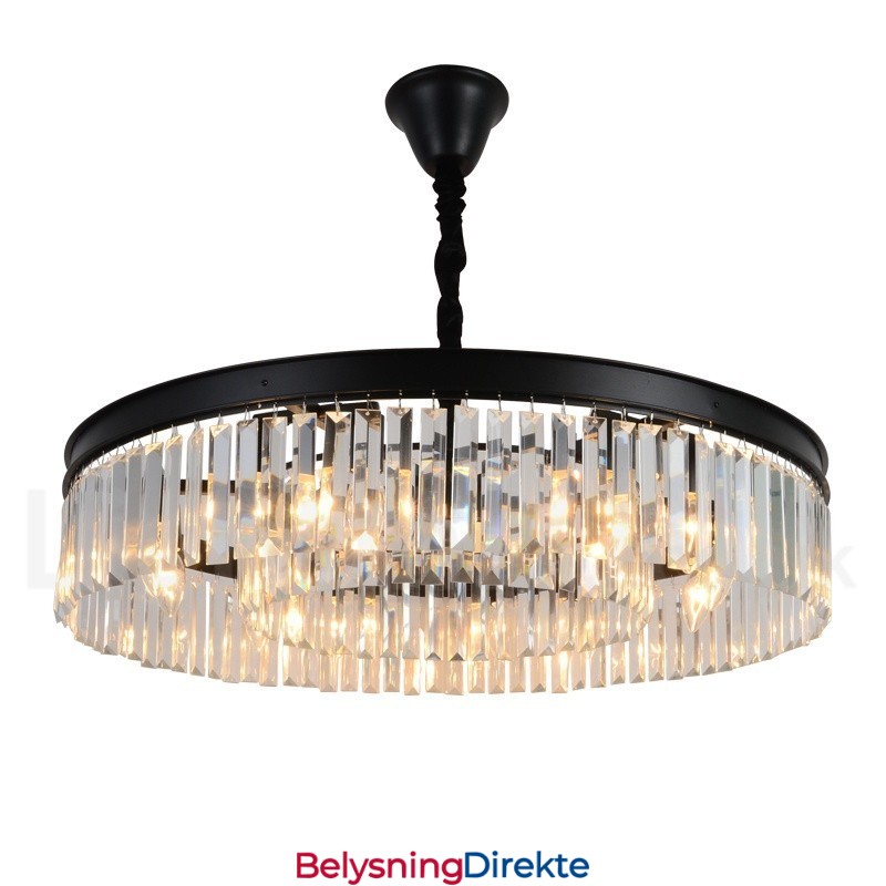 Postmoderne Luksuriøs Rund K9 Krystall Anheng Lysekrone Lys Utstillingshall
