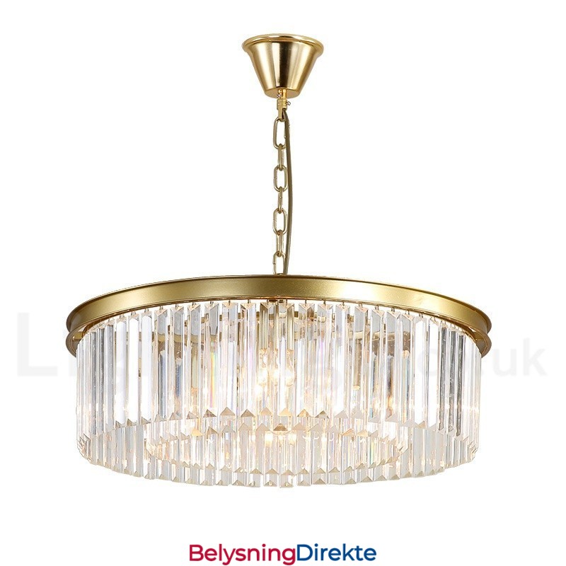 Postmoderne Luksuriøs Rund K9 Krystall Anheng Lysekrone Lys Utstillingshall