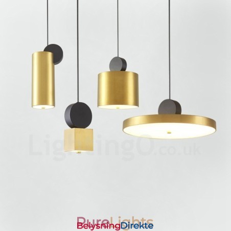 4 Stiler Gullsvart Postmodern Pendellampe