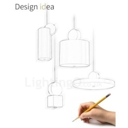 4 Stiler Gullsvart Postmodern Pendellampe