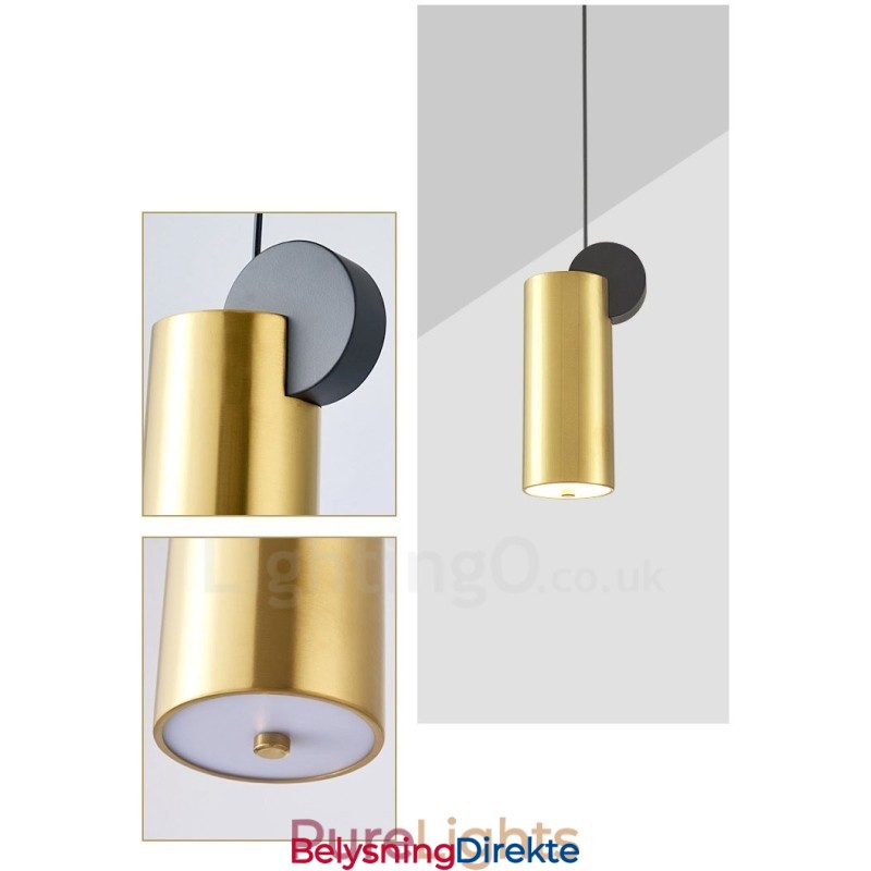 4 Stiler Gullsvart Postmodern Pendellampe